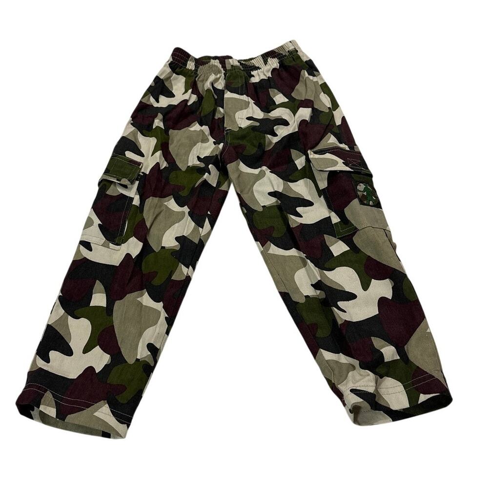 Vintage 1999 Toy Story Pants Toddler 5 Green Army Cargo Camo Baggy Kid Y2K